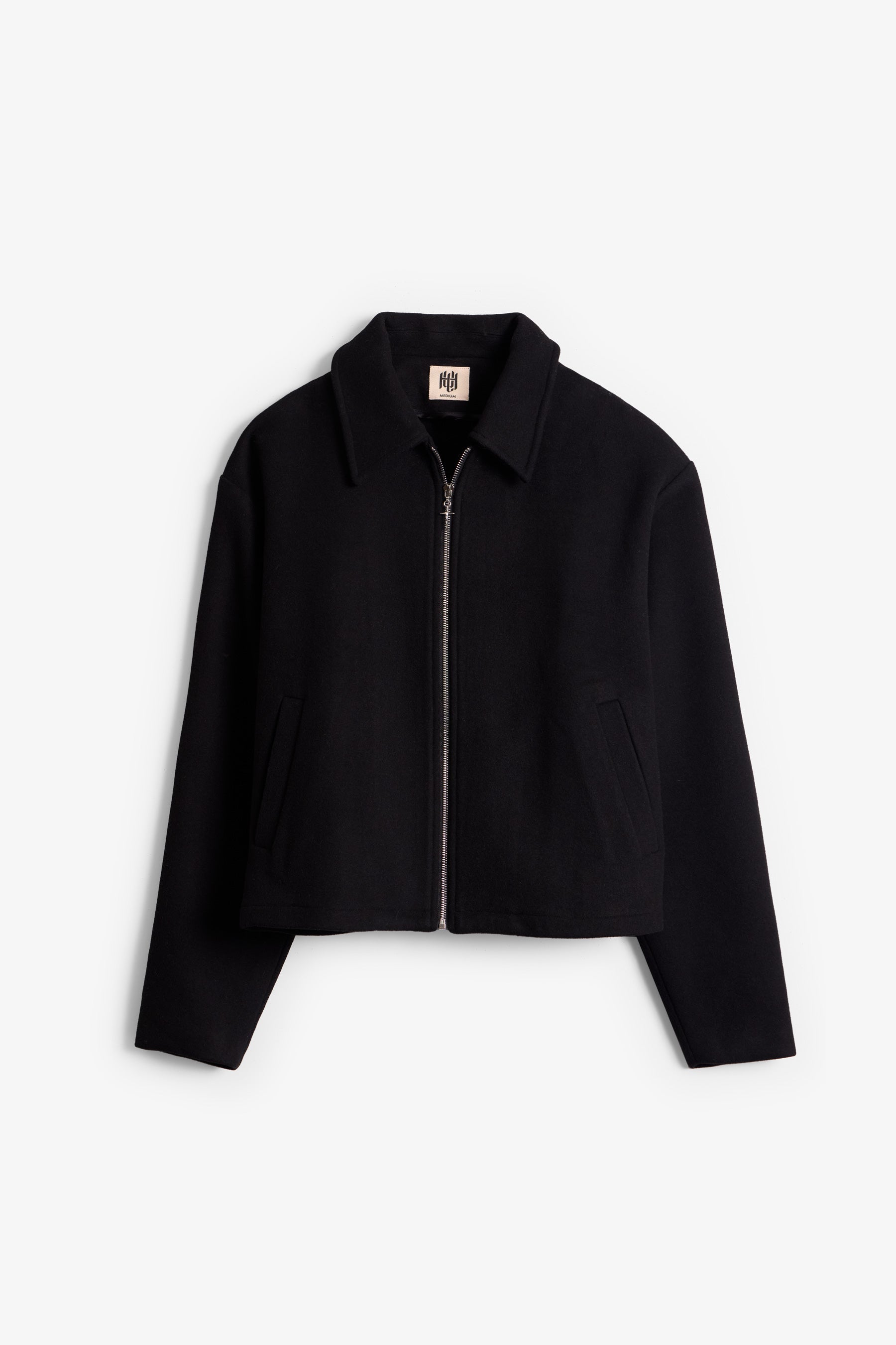 Double Face Wool Jacket - Black