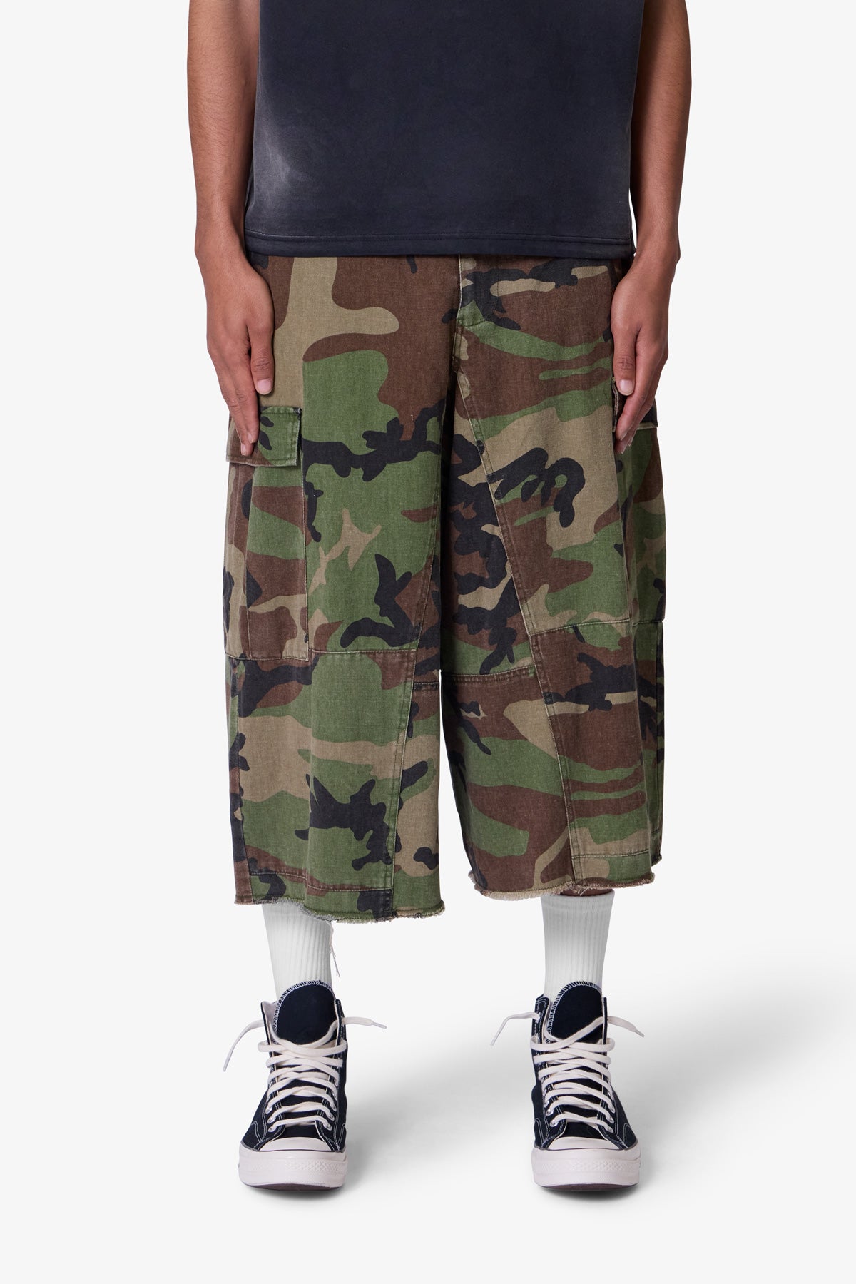 Extra Long Cargo Shorts - Camo