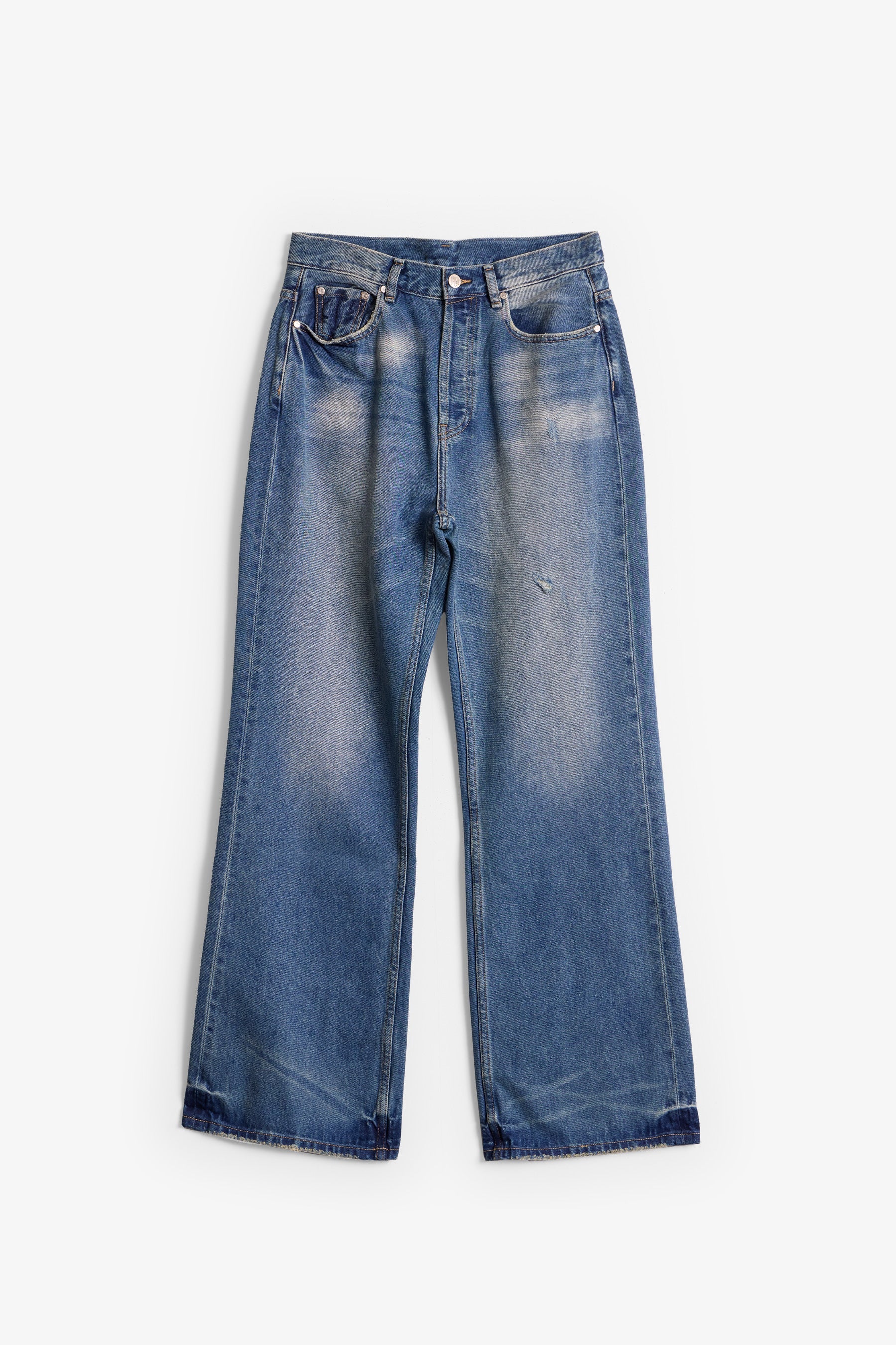 G:04 Relaxed Flare Denim - Medium Blue