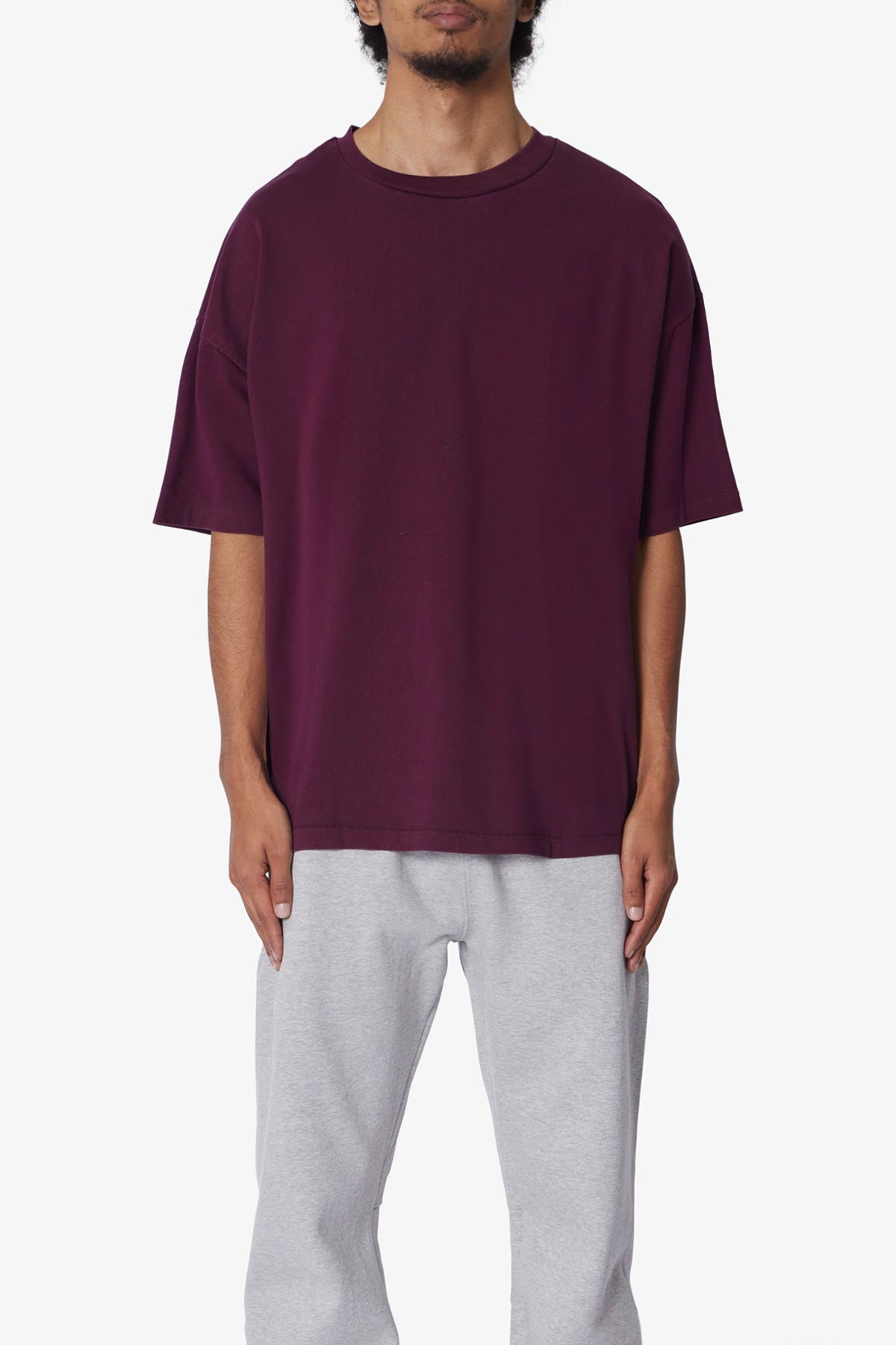 Heavy Every Day Boxy Tee - Burgundy