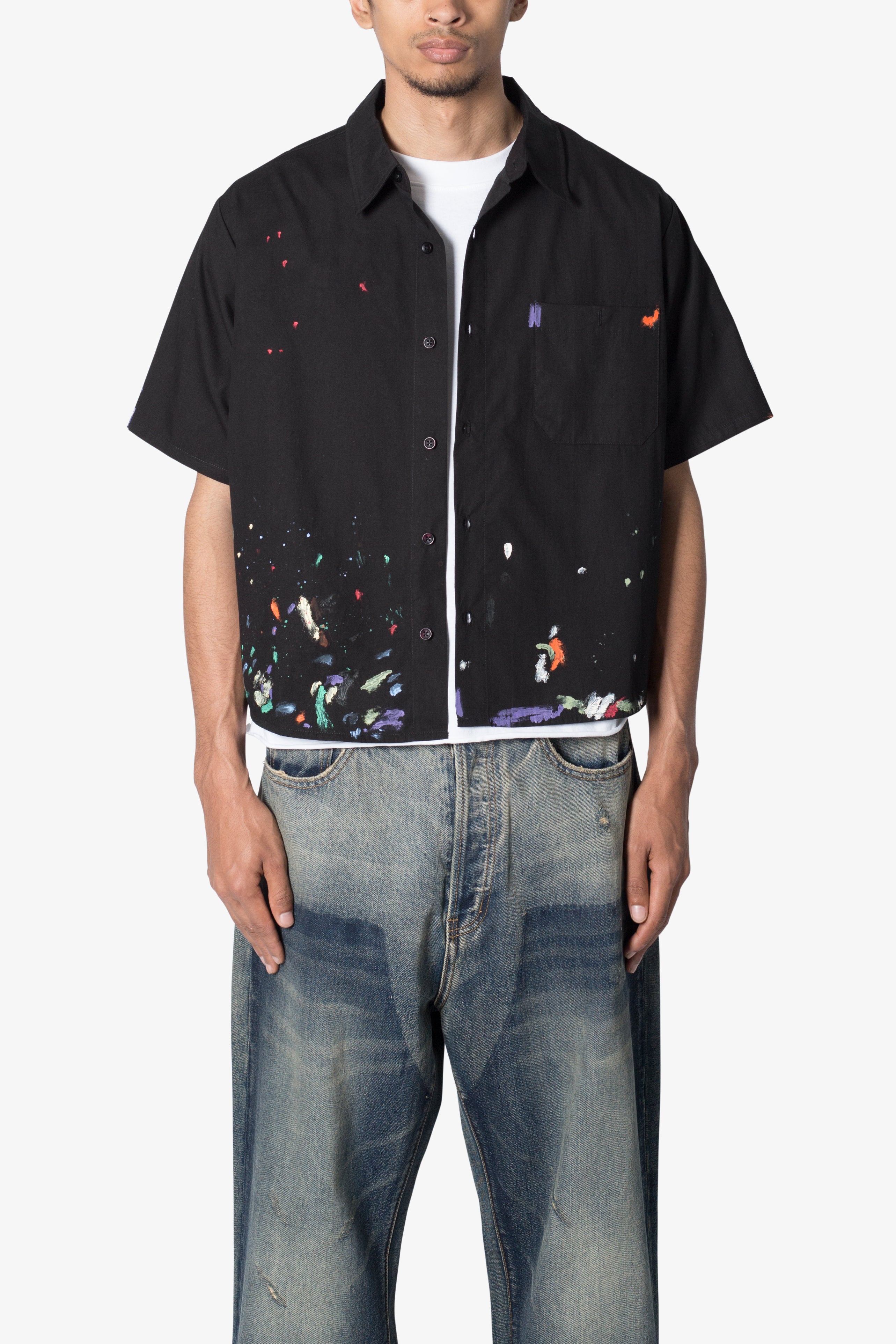 Poplin Painter S/S Shirt - Black