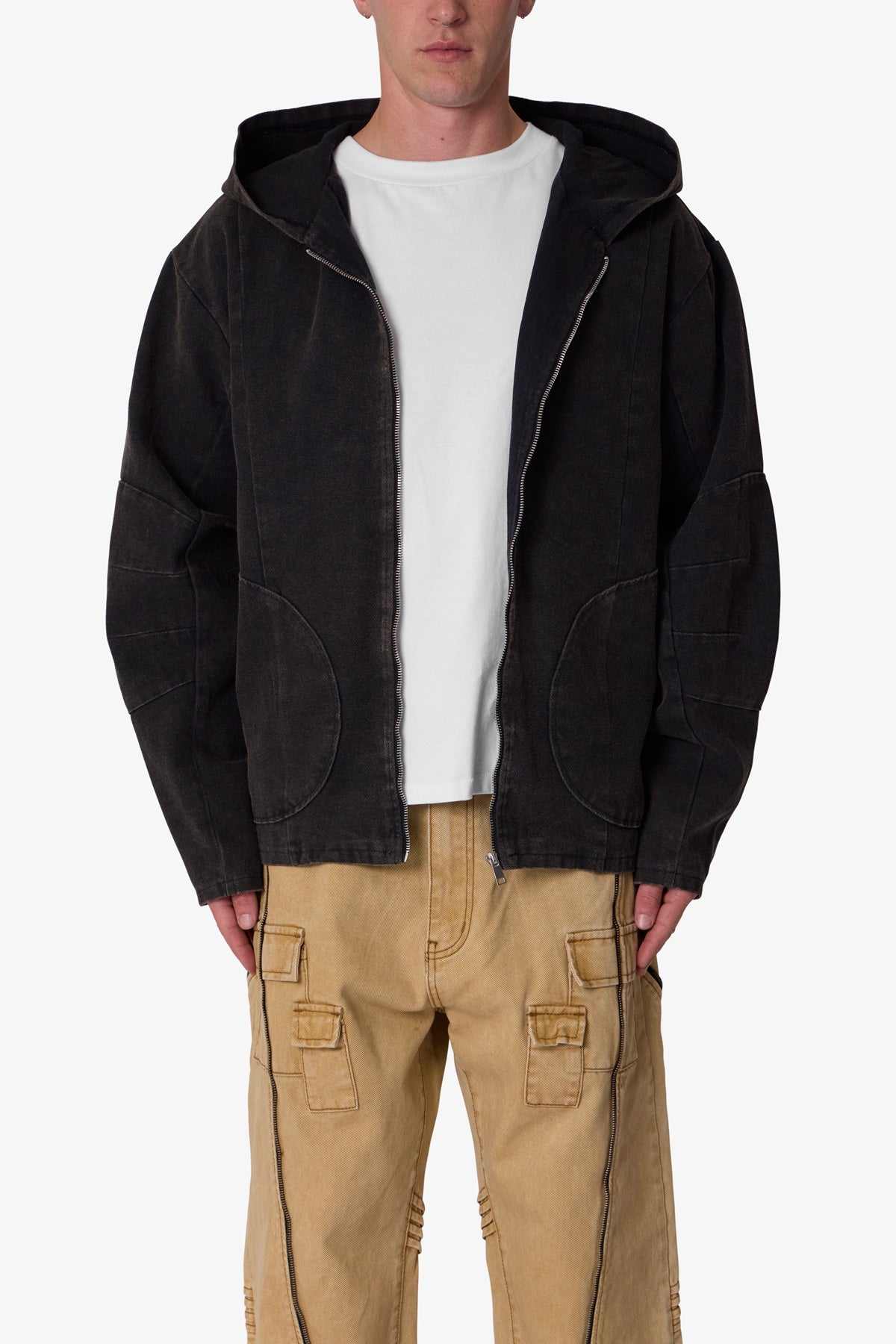 Seamed Work Jacket - Washed Black