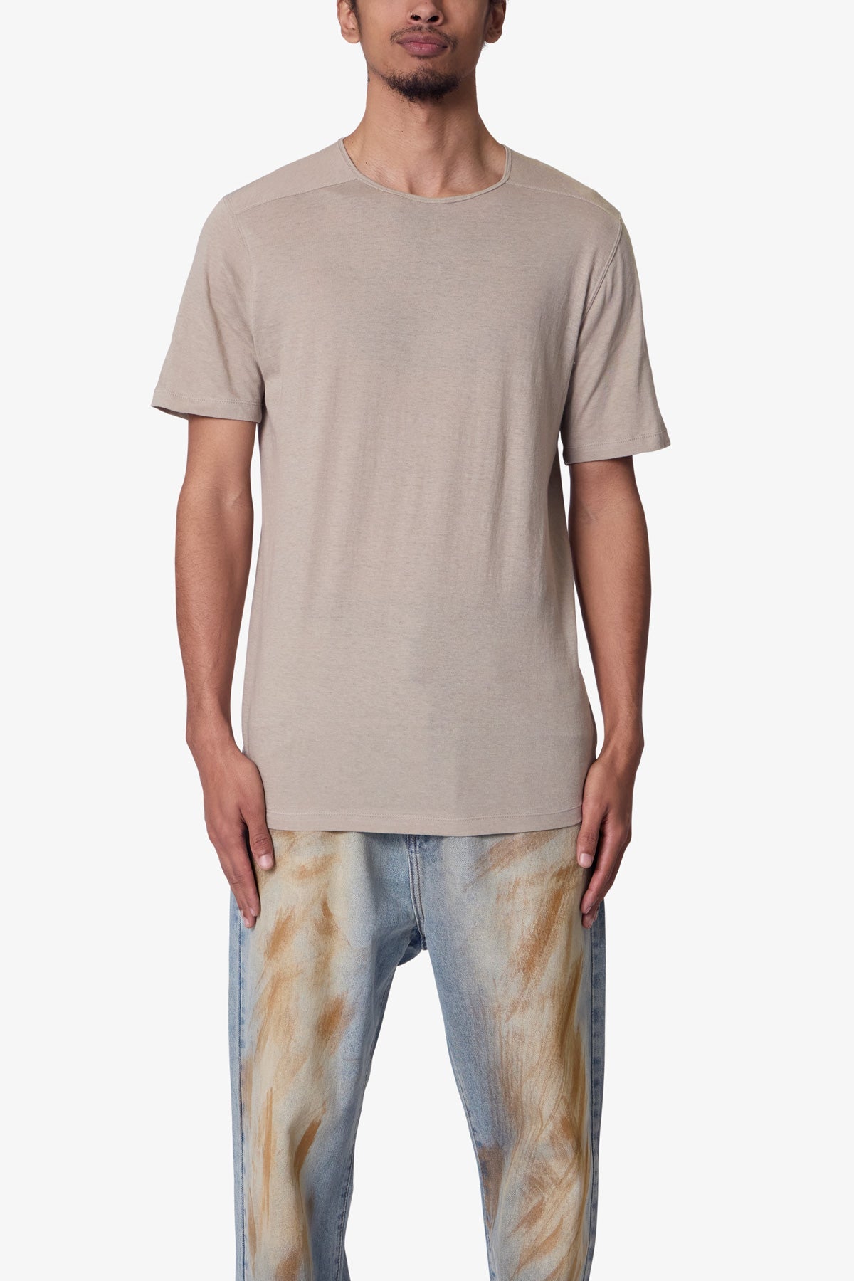 Sheer Crewneck Tee - Bone