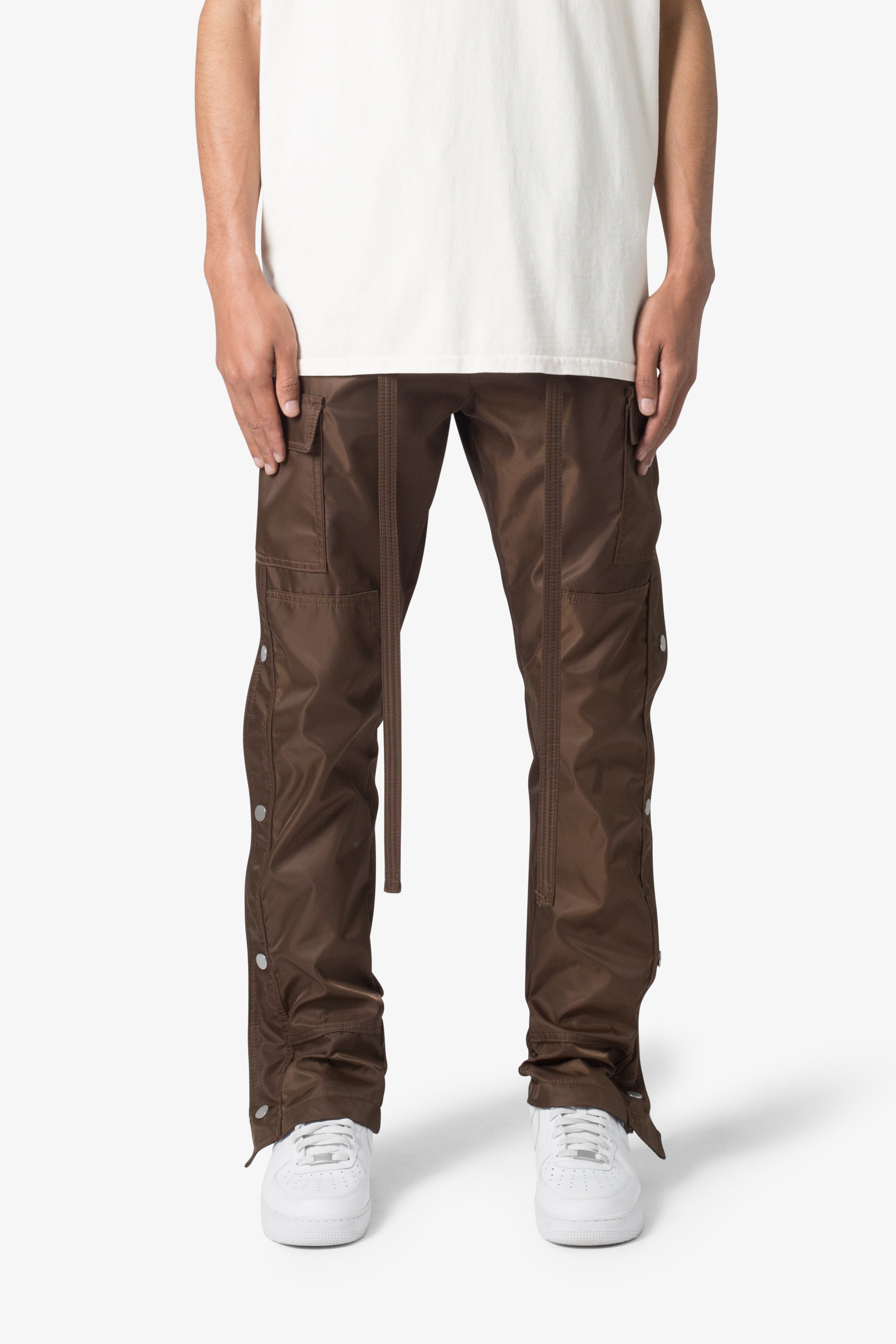 Snap Zipper II Cargo Pants - Brown