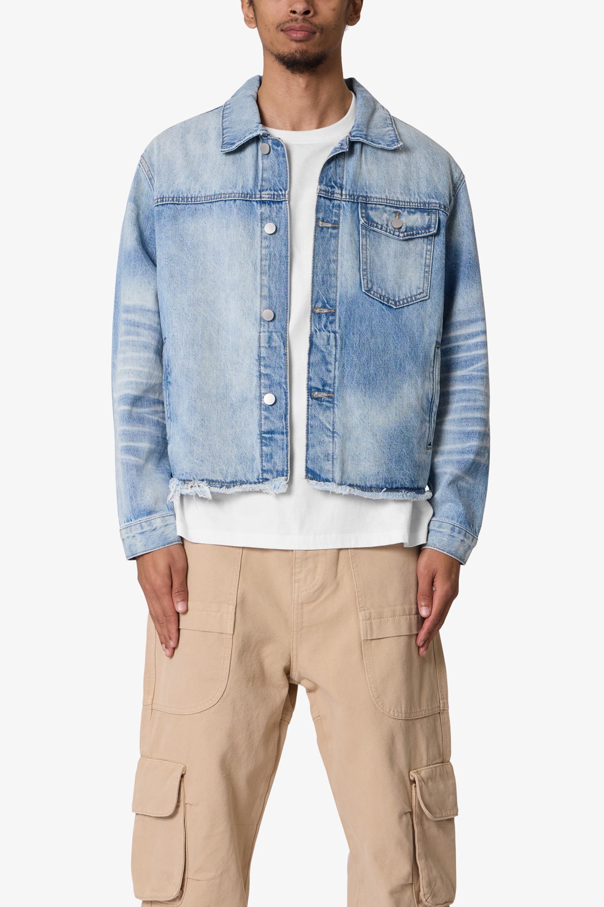 Sun Washed Denim Jacket - Light Blue