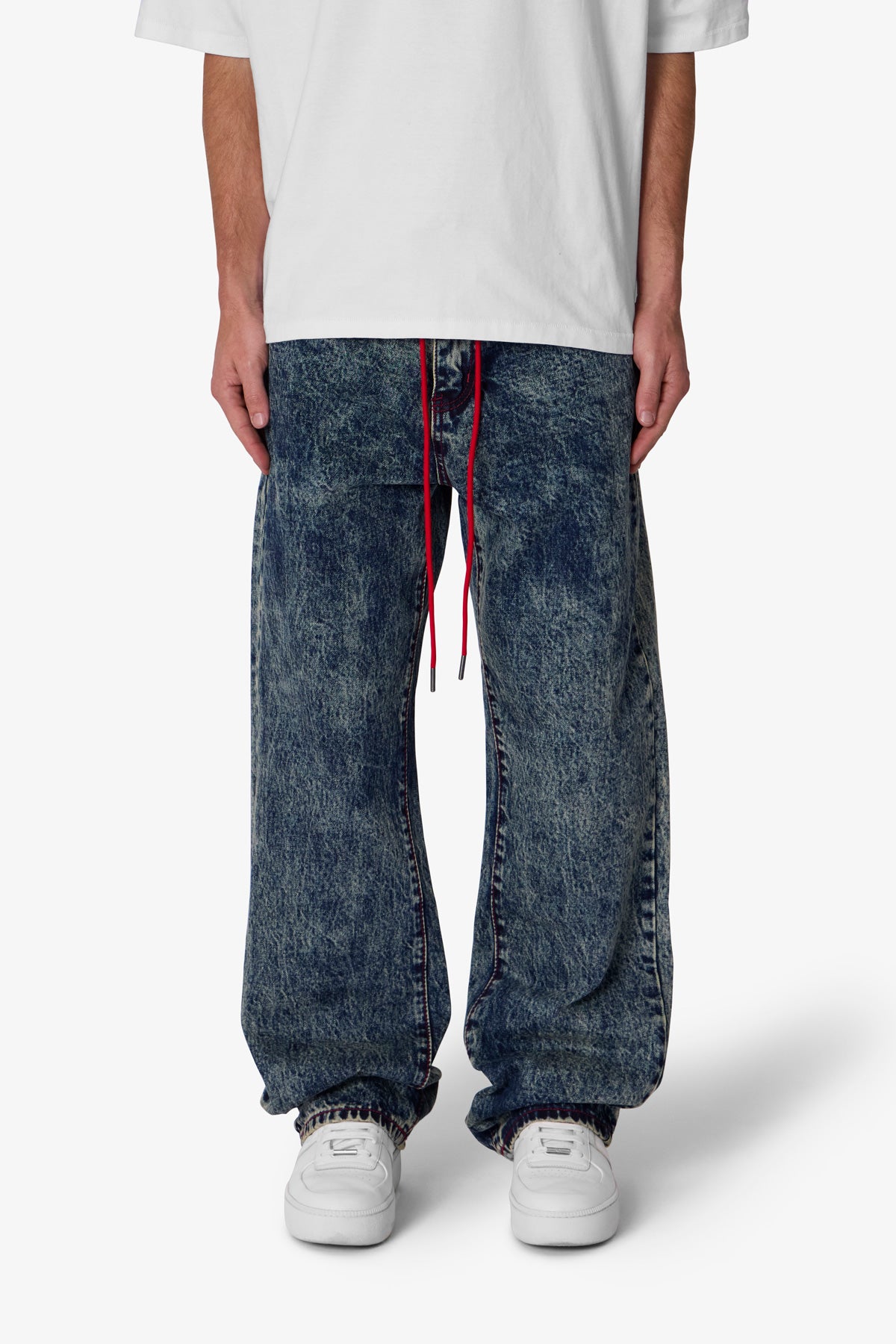 Ultra Baggy Lace Band Denim - Blue