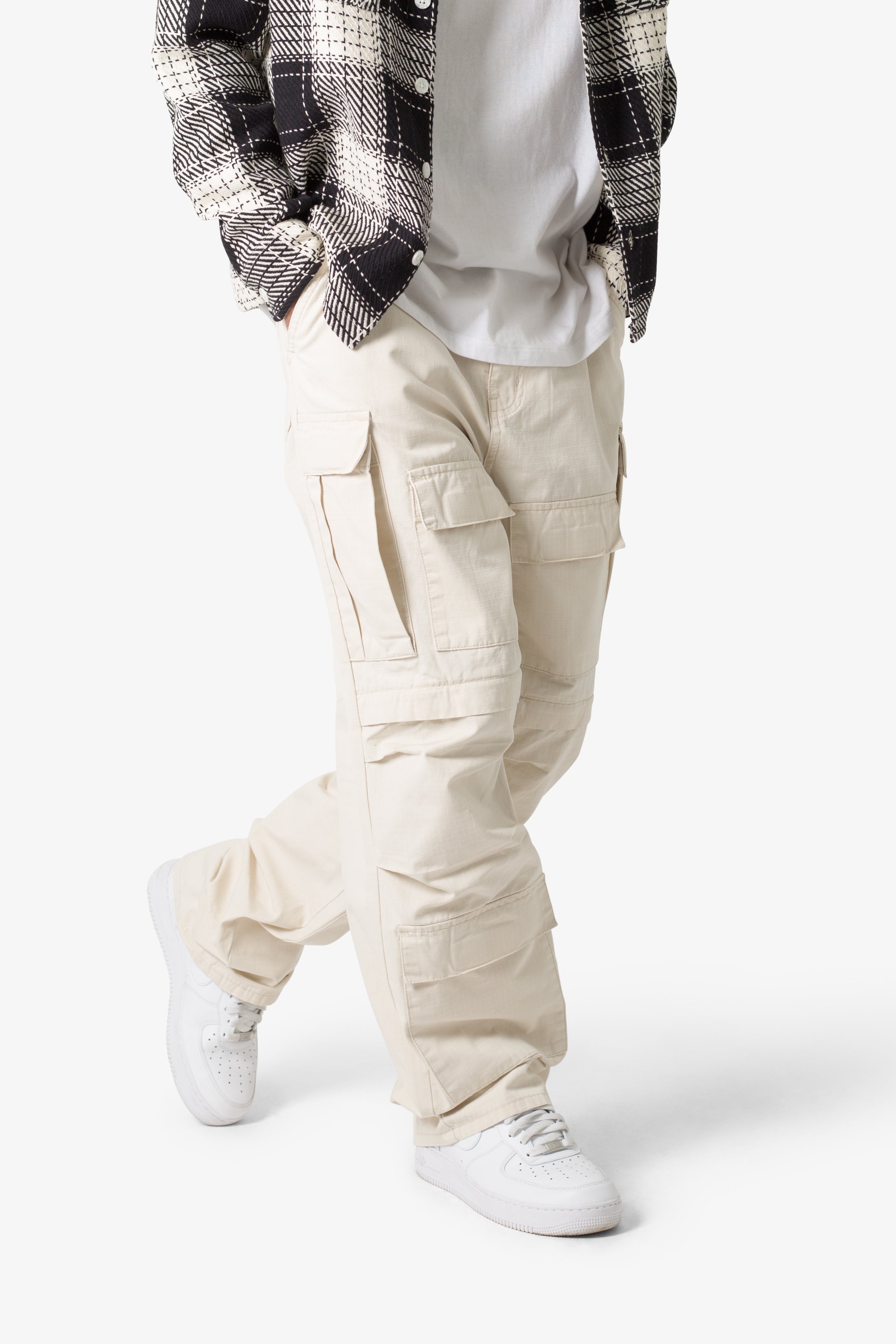 Ultra Baggy Ripstop Cargo Pants - Off White