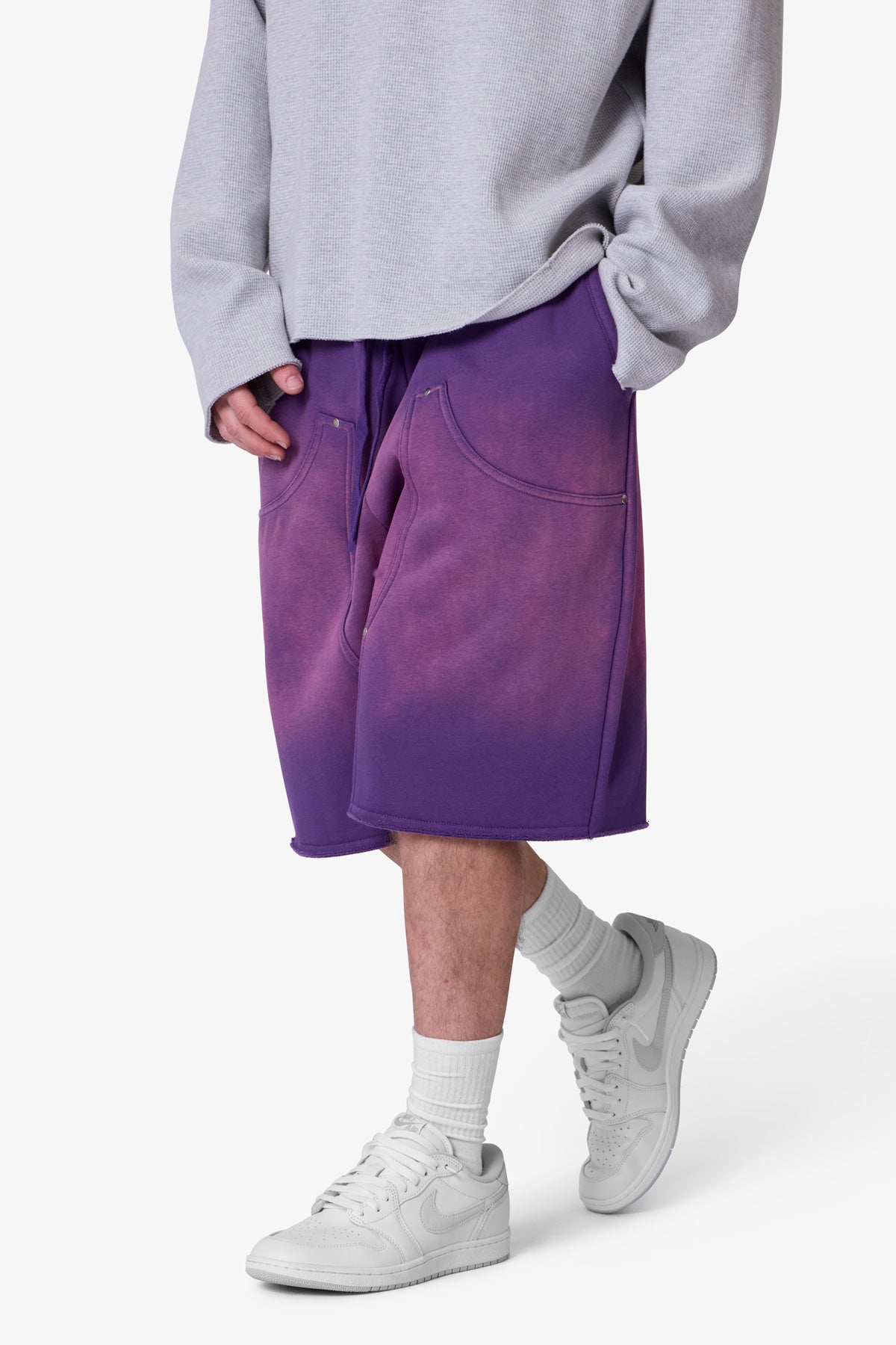 West Double Knee Sweatshorts - Purple